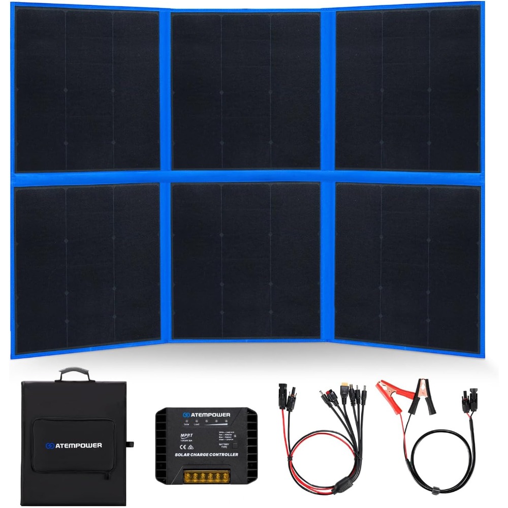 Solar Charger Panel Foldable - POWER 200W Portable Solar Panel, Foldable