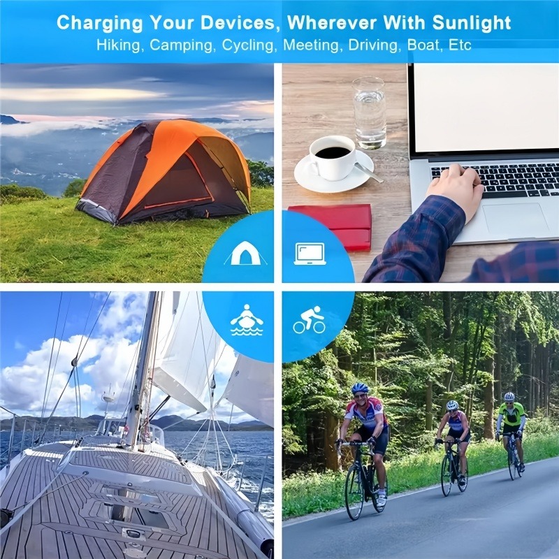 Foldable Solar Panel USB Porta - مراجعة Solar Charger Panel Foldable وسعره