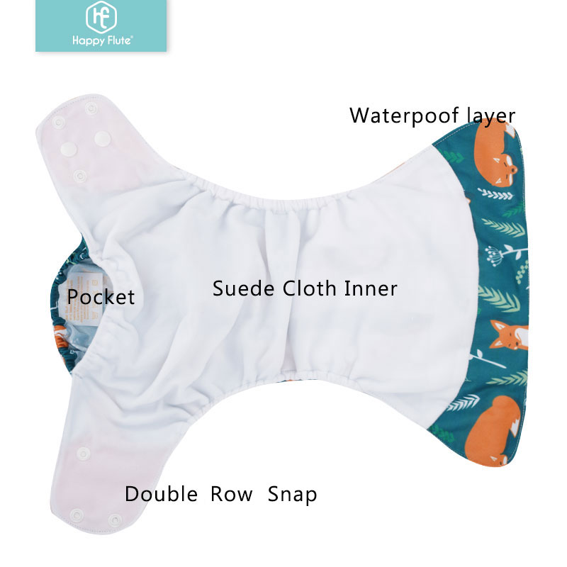 Happyflute 4pcs/Set Washable E - مراجعة Cloth Diaper Insert وسعره
