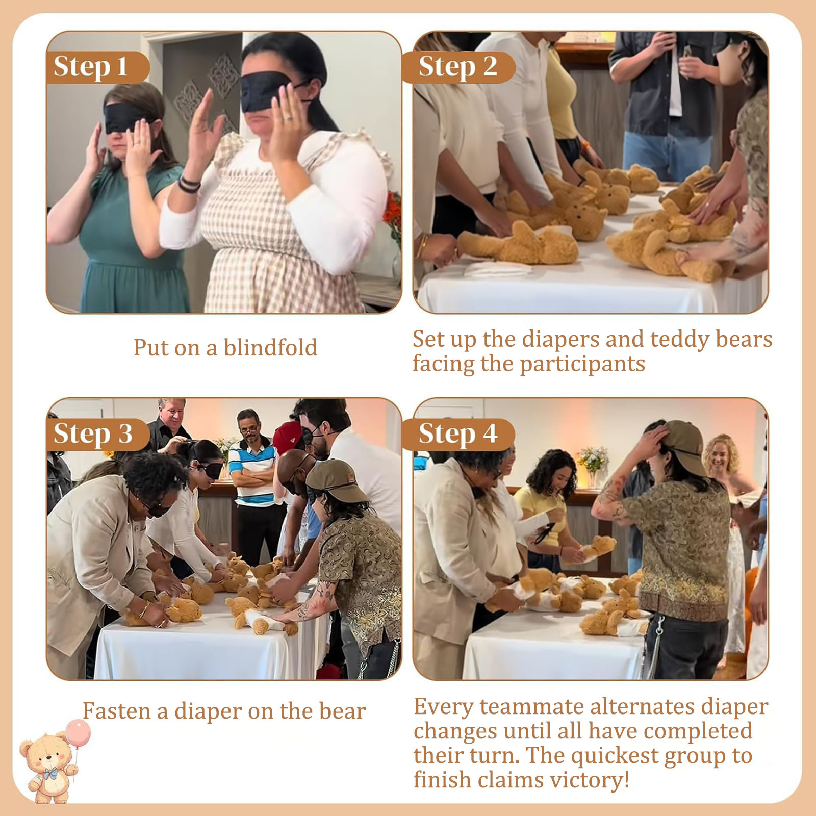 4/6/8/12 Sets Baby Shower Game - مراجعة Cloth Diaper Insert وسعره