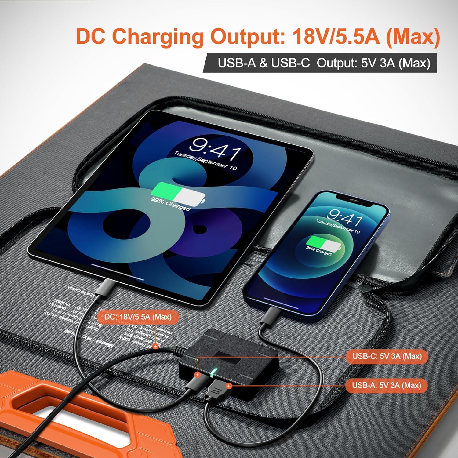 100W Portable Solar Panel 24%  - مراجعة Solar Charger Panel Foldable وسعره