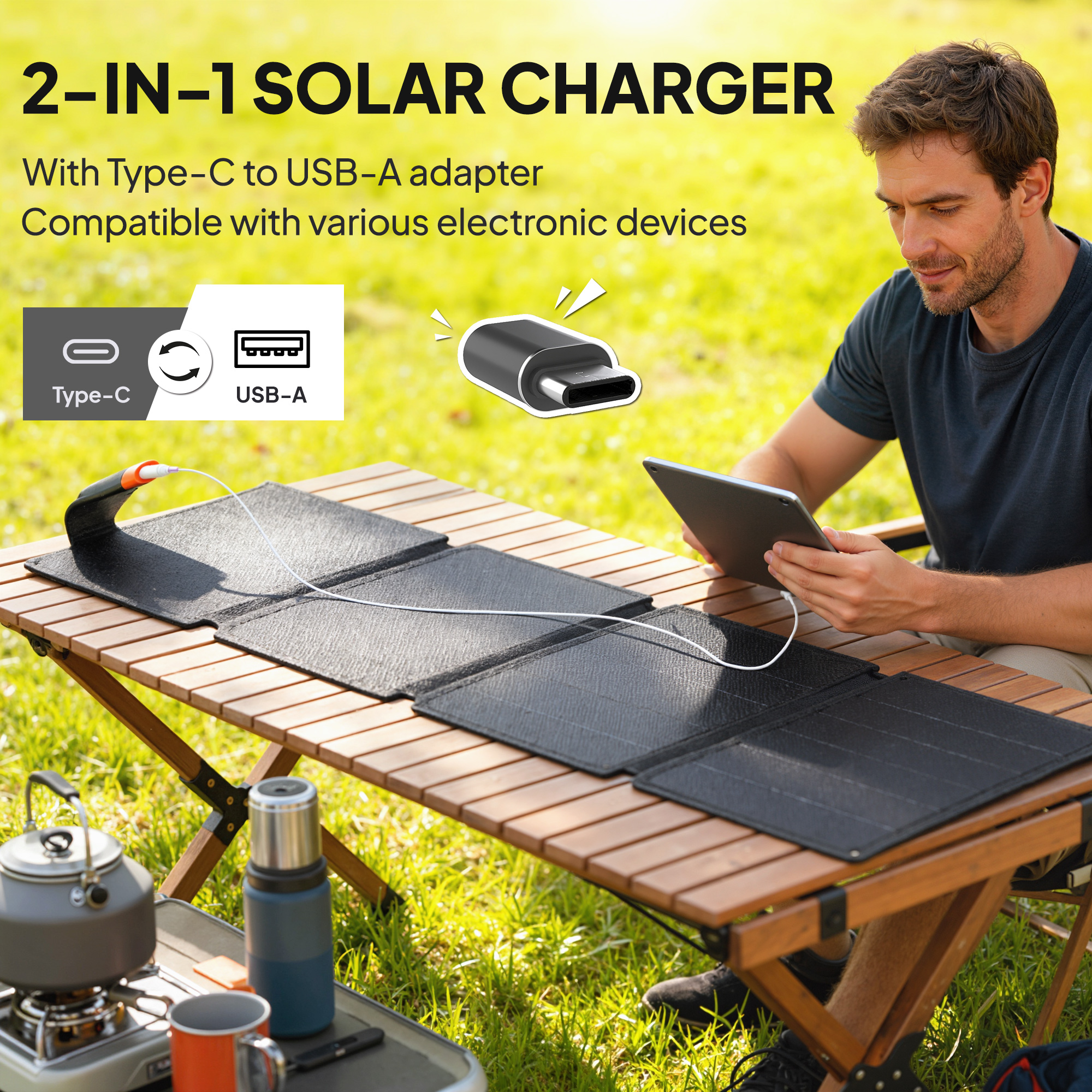36W Foldable Solar Panel, Port - مراجعة Solar Charger Panel Foldable وسعره