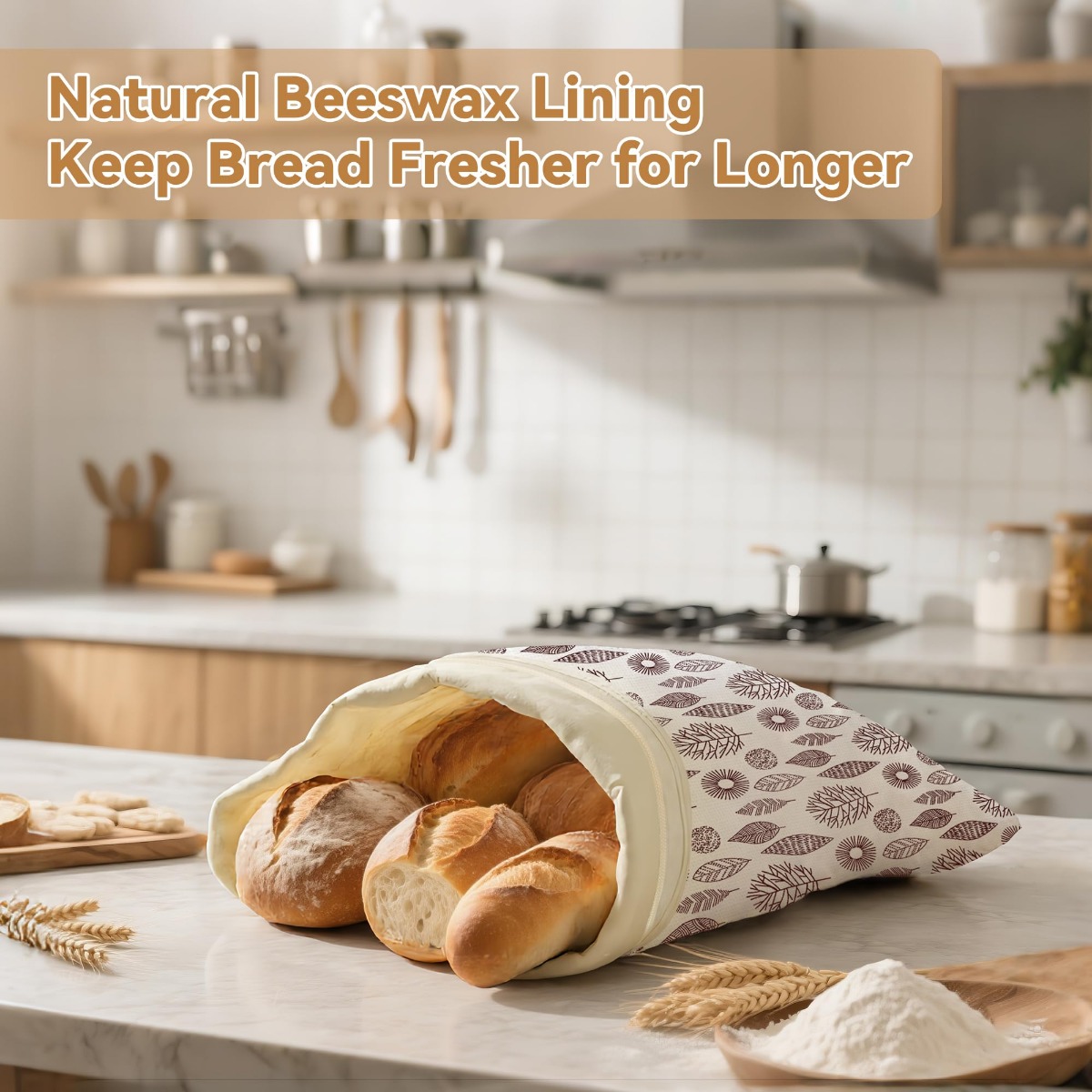 Reusable Beeswax Bread Bags fo - مراجعة Beeswax Food Cover وسعره
