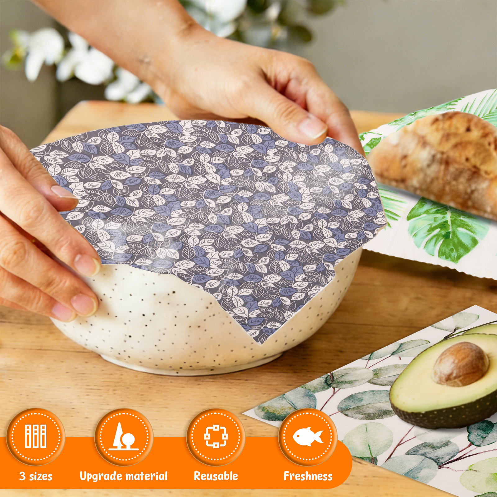 9 Pcs Reusable Beeswax Wrap fo - مراجعة Beeswax Food Cover وسعره