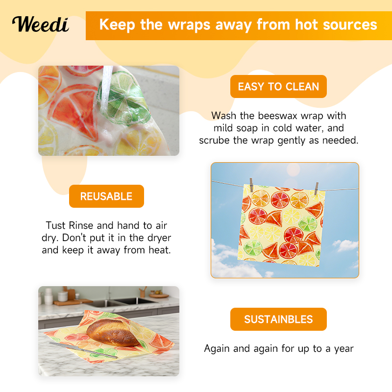 WEEDI 6PCS Plastic-Free Reusab - مراجعة Beeswax Food Cover وسعره