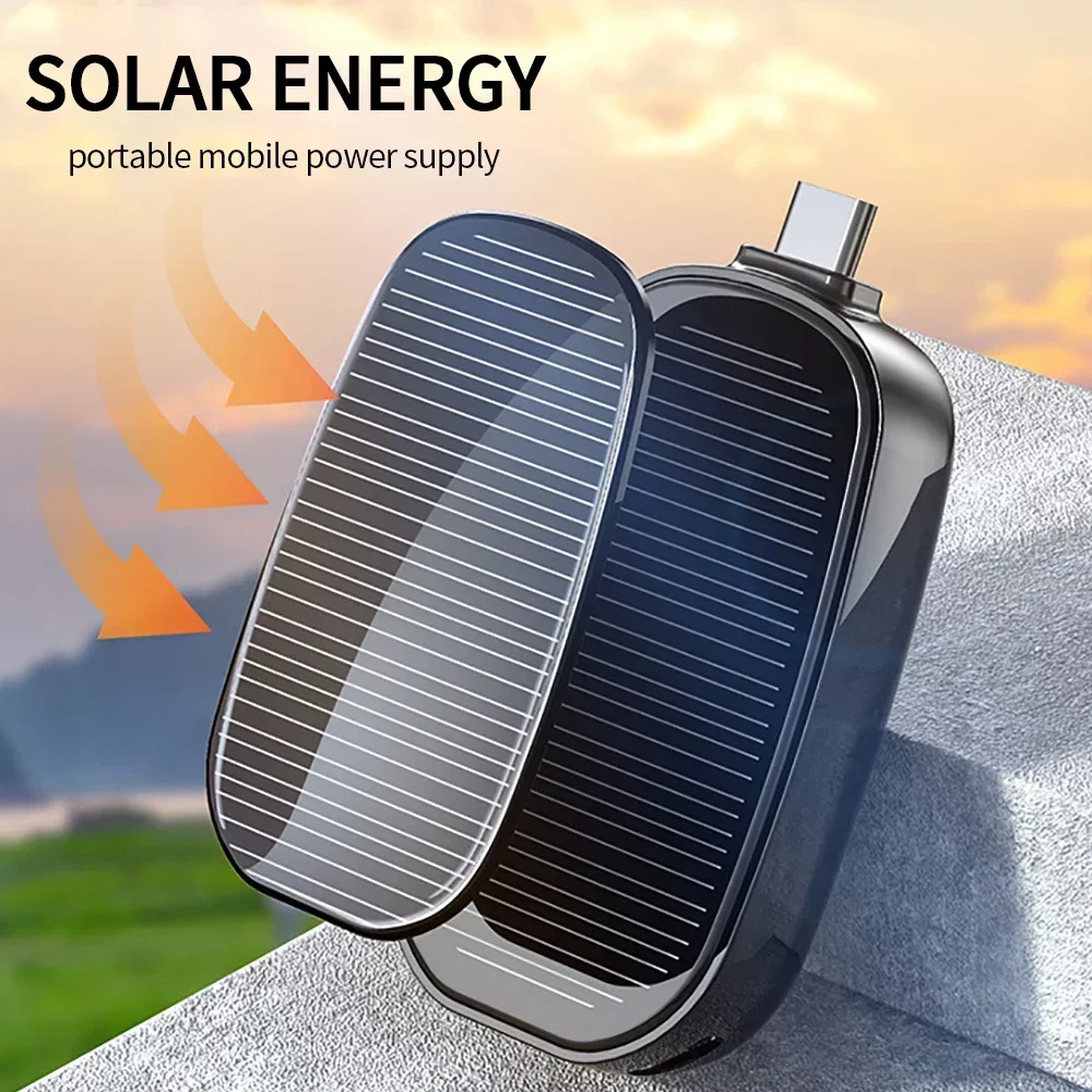 1200mAh Solar Mini Power Bank  - مراجعة Solar Charger Panel Foldable وسعره