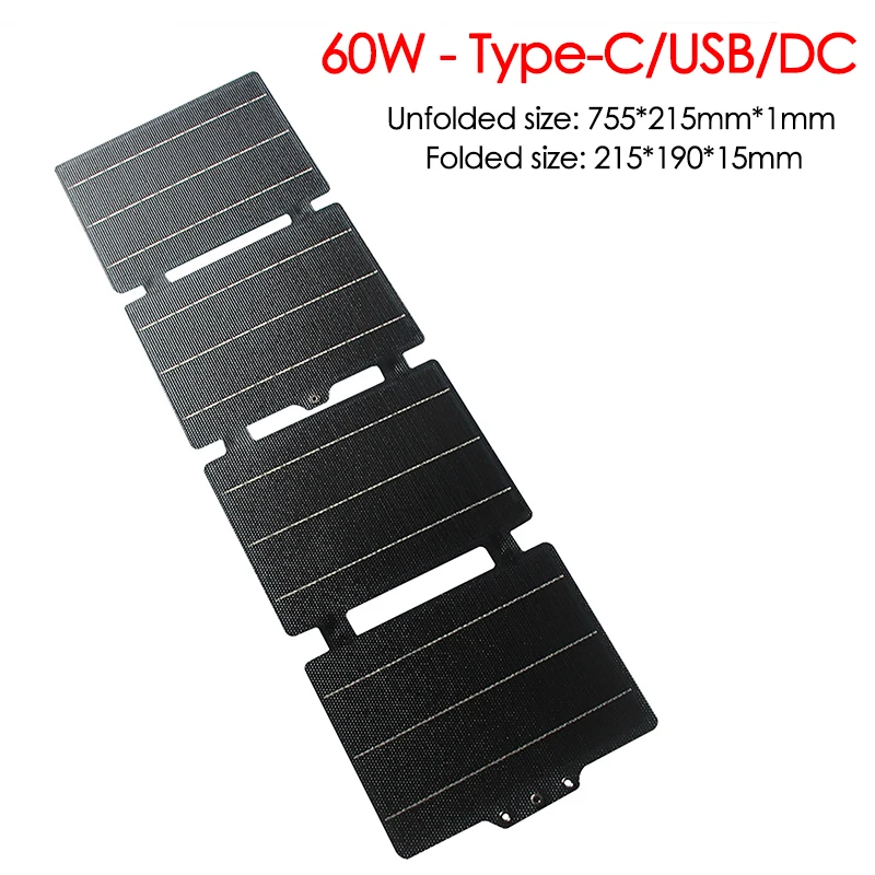 30W 60W Foldable Solar Panel B - مراجعة Solar Charger Panel Foldable وسعره