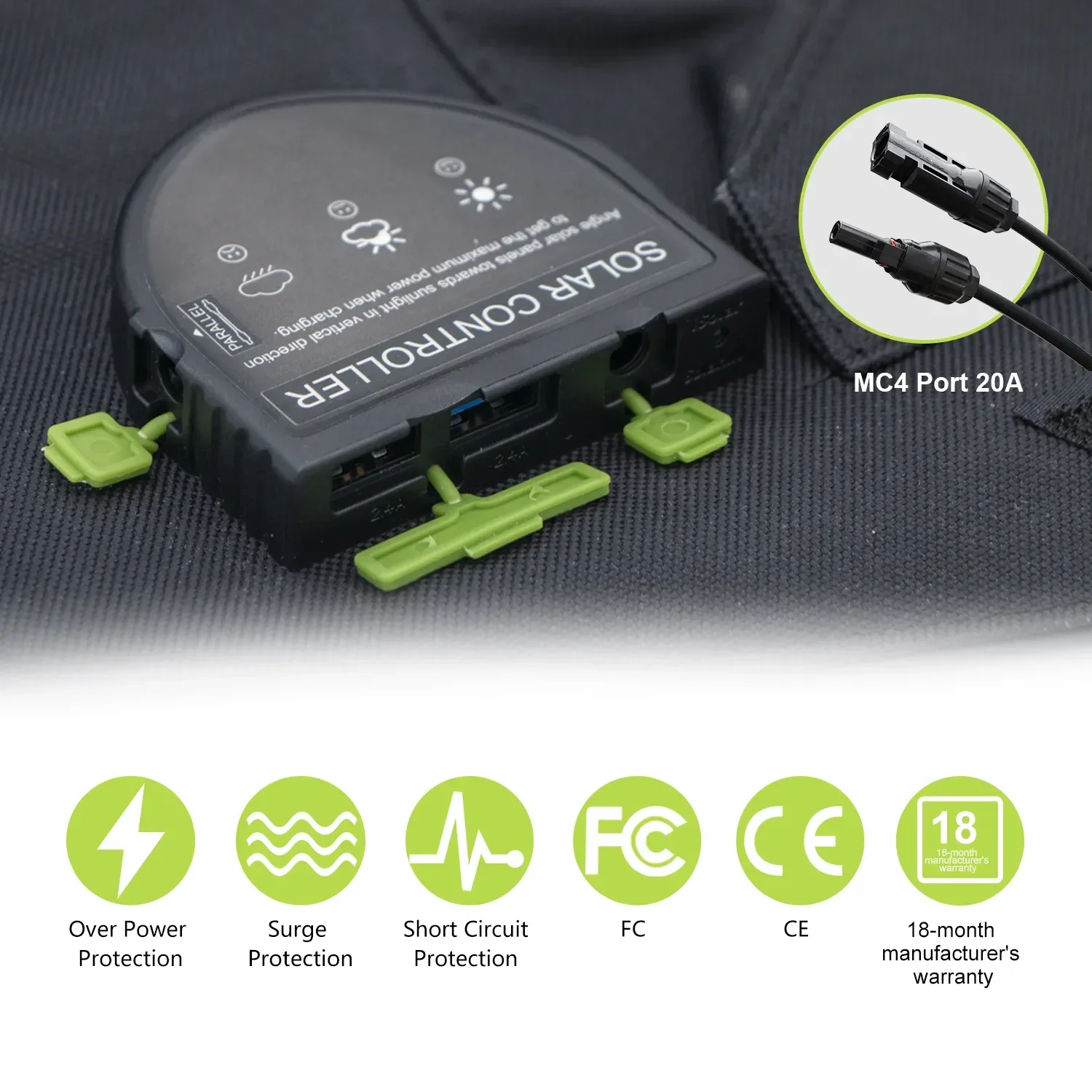 Foldable US Solar Cell  Charge - مراجعة Solar Charger Panel Foldable وسعره