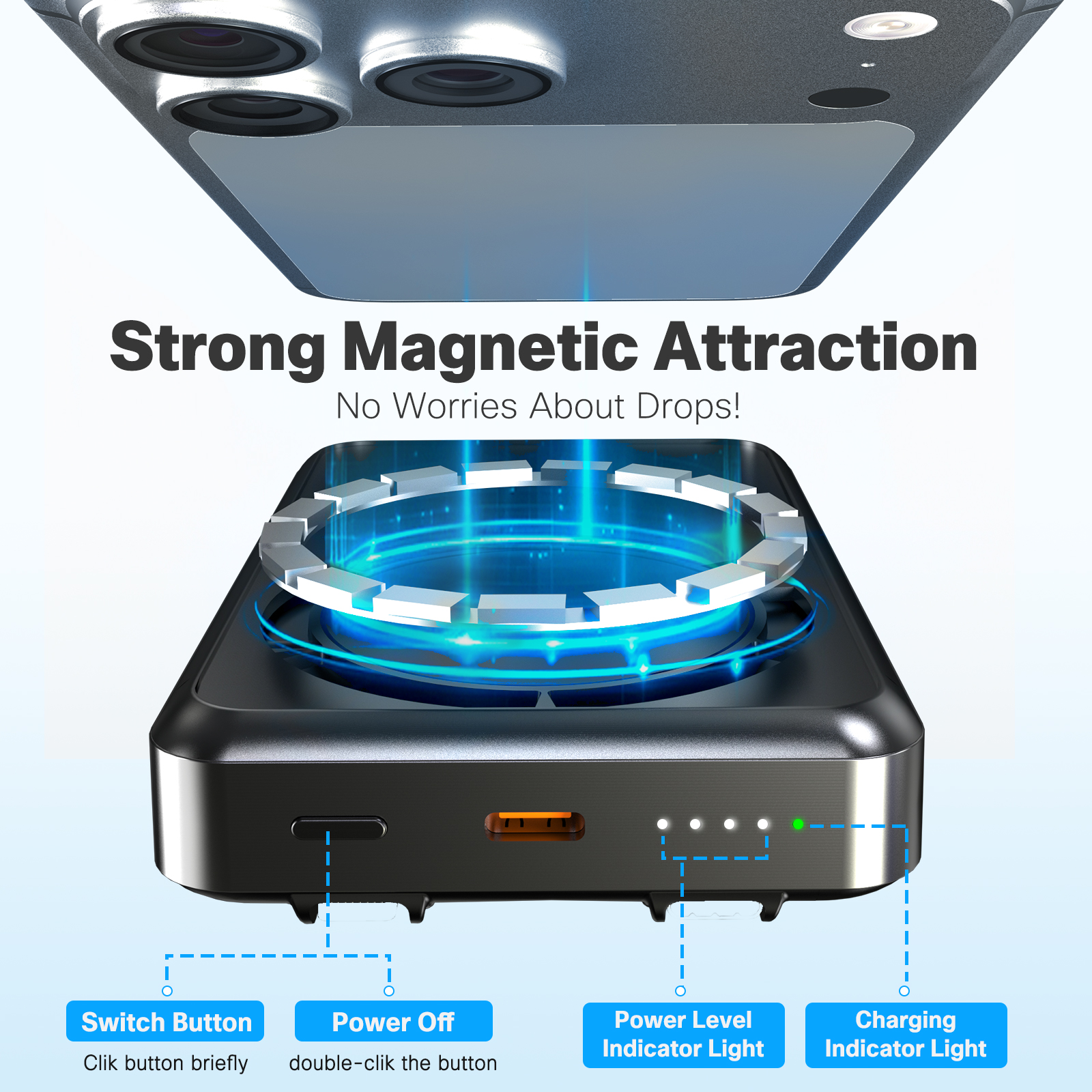 10000mAh Magnetic Wireless Pow - مراجعة Solar Charger Panel Foldable وسعره
