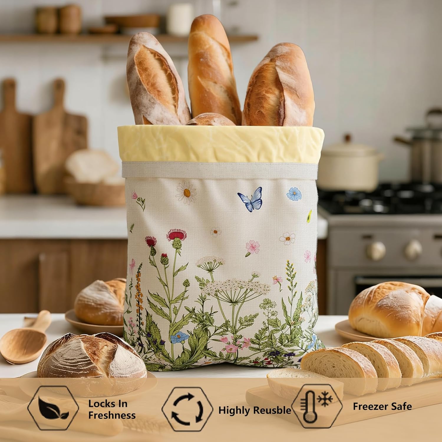 Reusable Beeswax Bread Bags fo - مراجعة Beeswax Food Cover وسعره