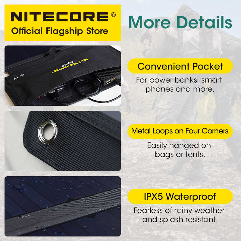 NITECORE FSP30 30W Portable So - مراجعة Solar Charger Panel Foldable وسعره